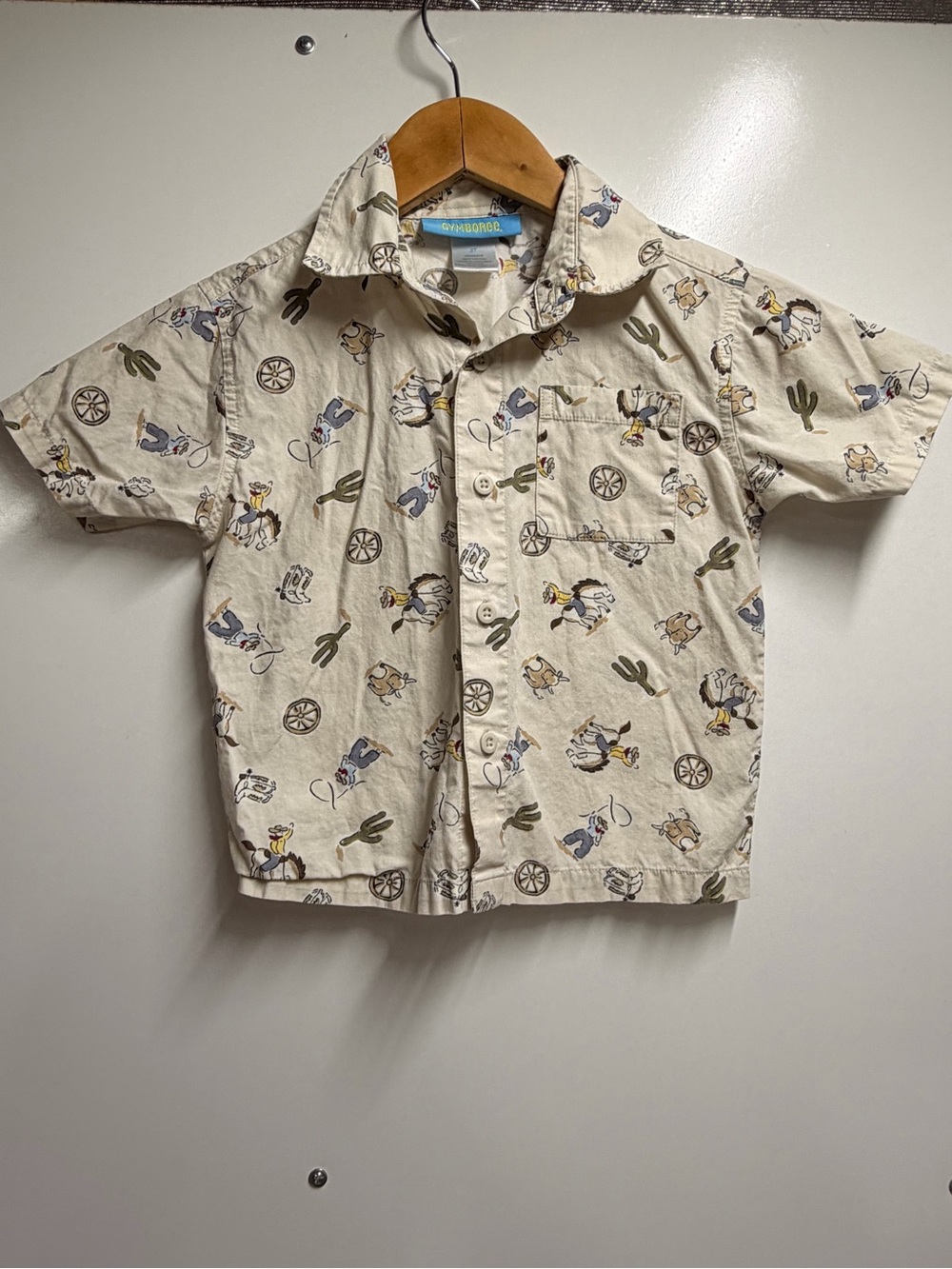 Vintage 2004 kids western button up shirt Gymboree 100% cotton Cowboy